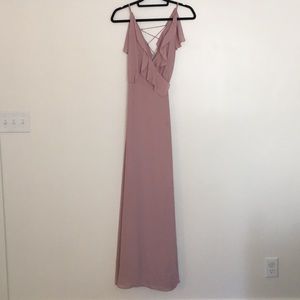 Nordstrom Mauve Wrap Maxi Dress